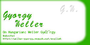 gyorgy weller business card